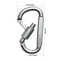 Super sell-6 pcs Aluminum Alloy D-ring Locking Carabiner Light but Strong 3