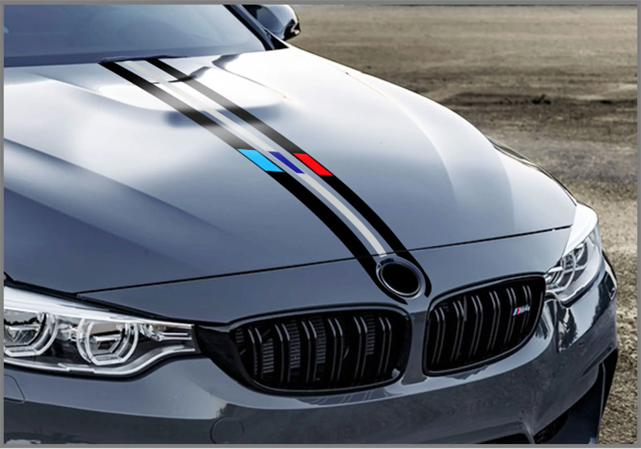 Для BMW F20 F22 F23 F30 F32 F34 F10 F11 G30 G20 E60 E39 E46 E90 Z4 автомобиля капот Racing в полоску наклейка крышка двигателя Стикеры