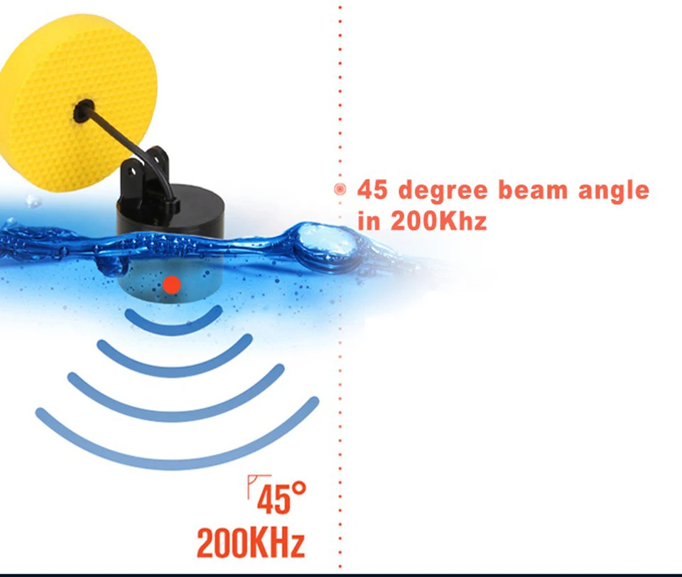 Lucky Портативный Рыболокаторы Sonar сигнализации эхолот 0,7-100 M эхолот для рыбалки Сенсор глубина Английский Русский эксплуатации# C5