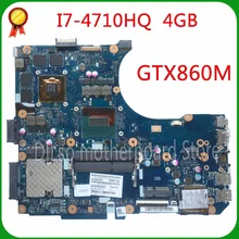 For ASUS G551JM Motherboard N551JM REV2.0 processor i7-4710HQ GeForce GTX860M 4GB USB2.0 HM86 DDR3 VRAM 100% fully Tested