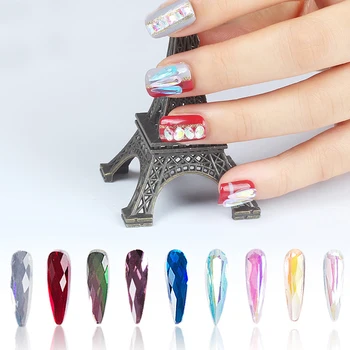 

100PCS flat back shinny 3d nail art decorations rhinestone glitter nails accessoires nail jewelry tools 10 colors available