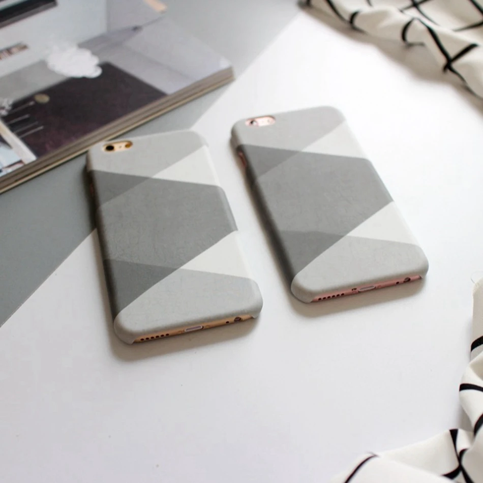 DOEES For iPhone 6 6s Case For iPhone 7 7 Plus Ultra Thin Cover For iPhone5 5s SE Case Marble Wood Patterned Coverage For iPhone 9