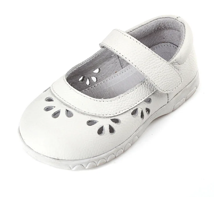 Весенняя обувь из натуральной кожи детские сандалии выдалбливают мягкое дно детская повседневная обувь для девочек принцесса обувь детская обувь малыша