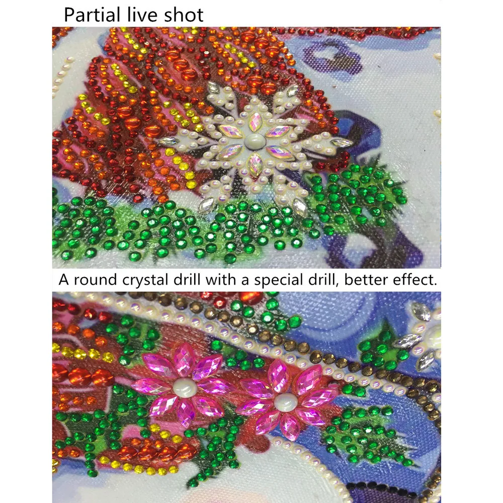 Особой формы бриллиантовый рисунок Рождество Снеговик Снежинка DIY 5D частичная дрель вышивка крестом наборы хрустальные стразы искусство K4