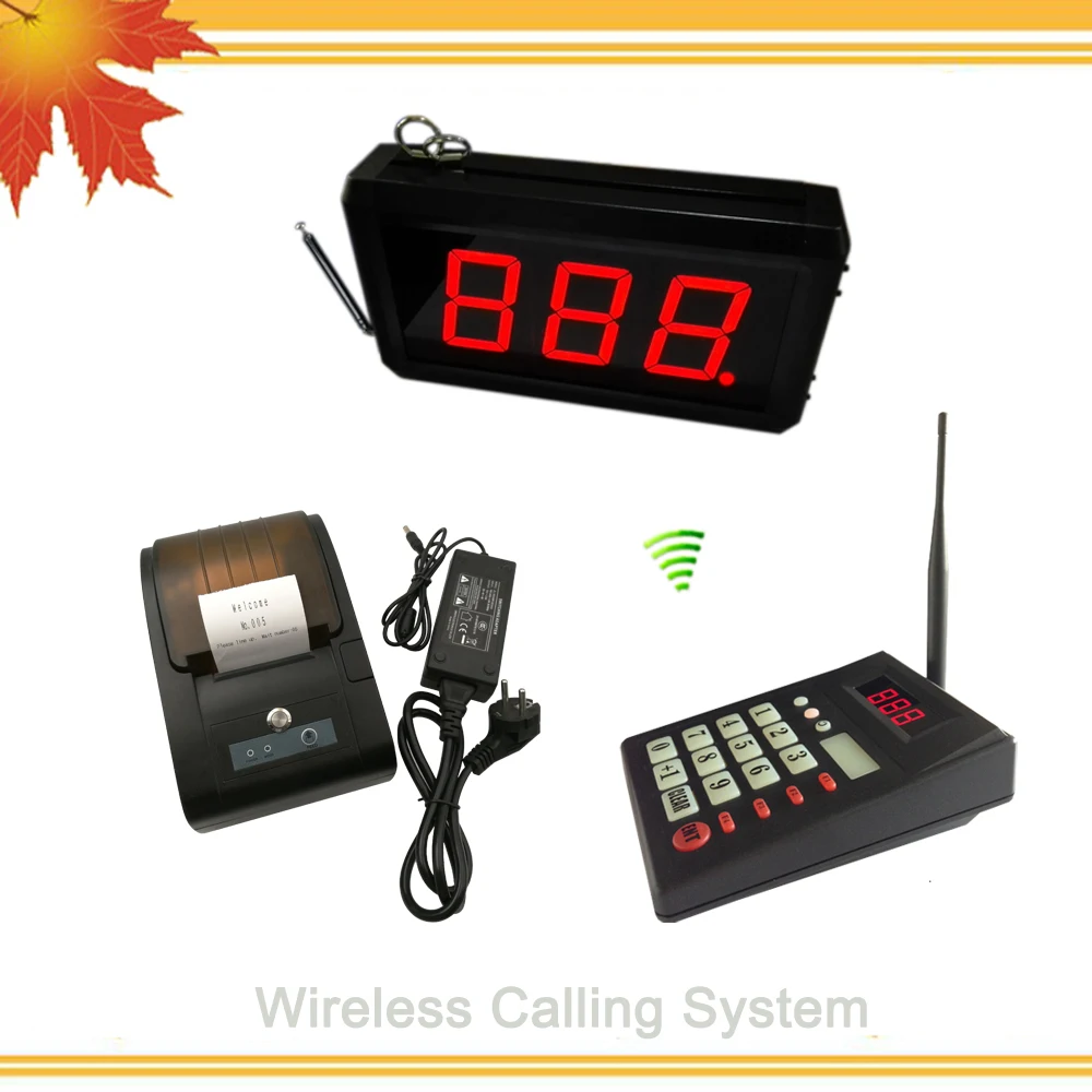 Queue Management System 3 digit number display with number