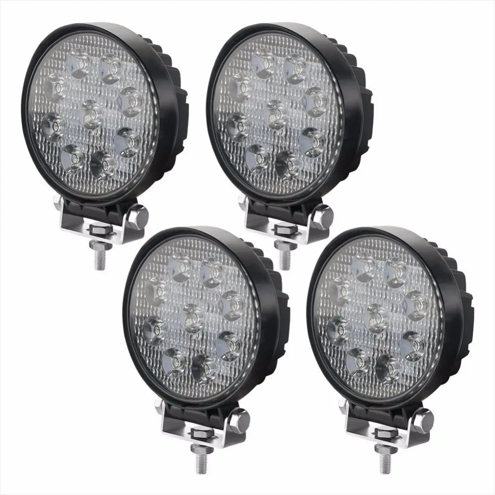 4 шт. Автомобильные светодиодные фонари 27 Вт дюйма 9 * 3 Вт|led flashlight for bicycle|beam rackbeam