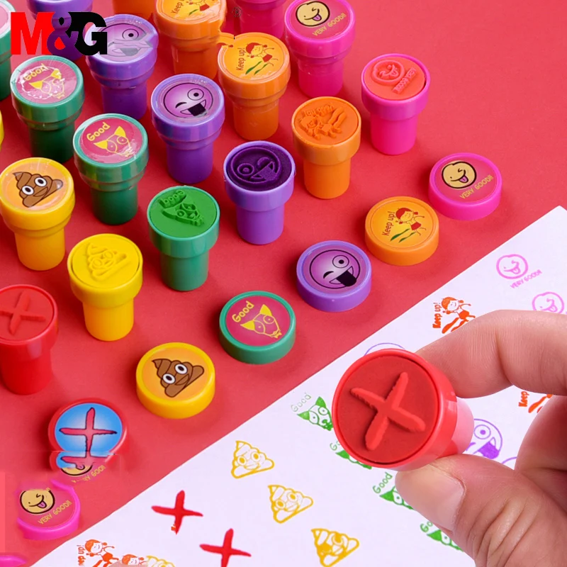 

6/10/12Pc Children Toy Stamps Cartoon Animals Fruits Vegetable Kids Seal for Scrapbooking Stamper DIY Painting Photo Album Decor