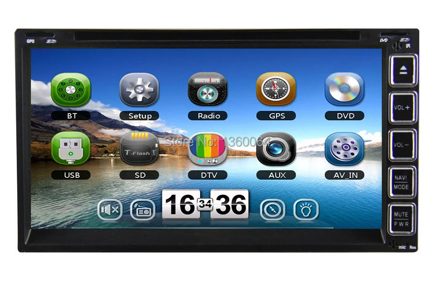 Top Universal 2 Din 6.95 inch Car DVD player gps car radio video player car head unit with Bluetooth,Ipod, ATV,3G usb host 1