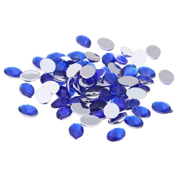 

Craft Art Gems 10x14mm 1000pcs Oval Gems Flatback Earth Facets Acrylic Rhinestone Strass High Shine Nail Art Stones