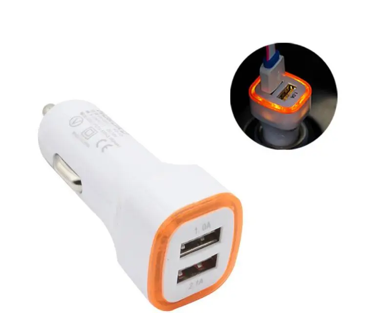Бесплатная доставка светодиодный автомобильный телефон с 2 USB 3 А быстрая зарядка