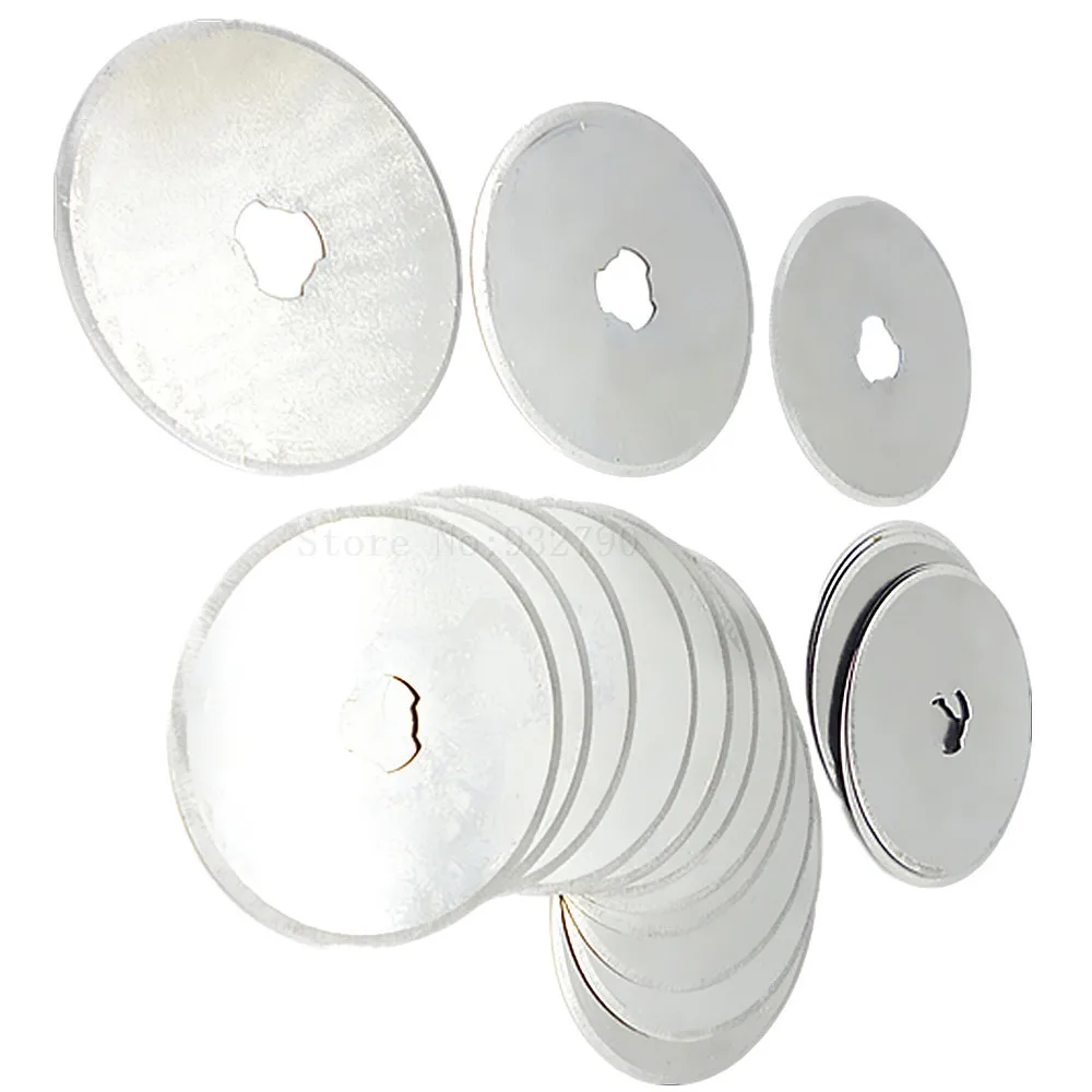 

20pcs 45mm Rotary Cutter Spare Blade Rotary Cutter Blades Quilters Sewing Cut Fabric Leather Paper Cuts Fabric Paper Tarp Viny