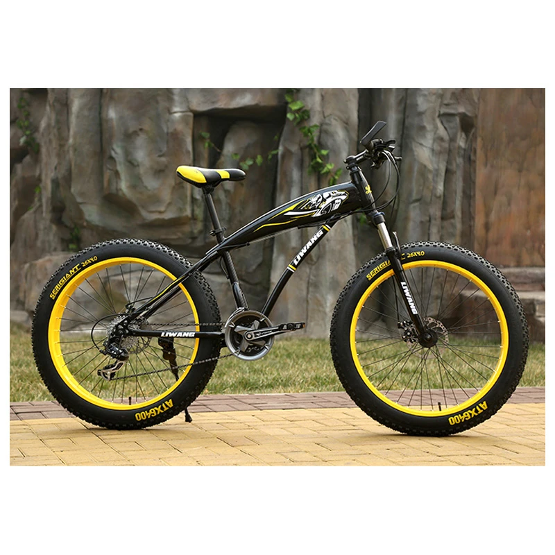 Clearance Snow Bike 21 Speed 24 Speed 27 Speed 26 Inch Double Disc Brake Big Tire Mountain Bike 4