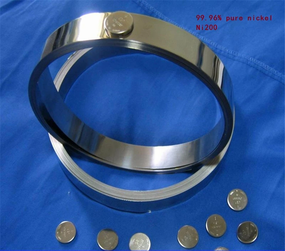 

99.96% Pure Nickel Plate Strap Strip Sheets pure nickel for Battery electrode Spot Welding Machine 0.1mm x 3mm x 5m/roll