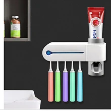 Зубная паста стерилизатор uv зубная щетка с дозатором-держатель с креплением Семья настенный держатель для ванной комнаты бытовой Non-удар личная гигиена