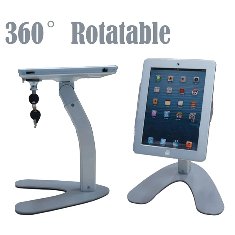 

Metal Protable Tablet Computer Alarm Holder Security Display Stand Anti-theft Device Case For iPad 2/3/4/Air With Lock