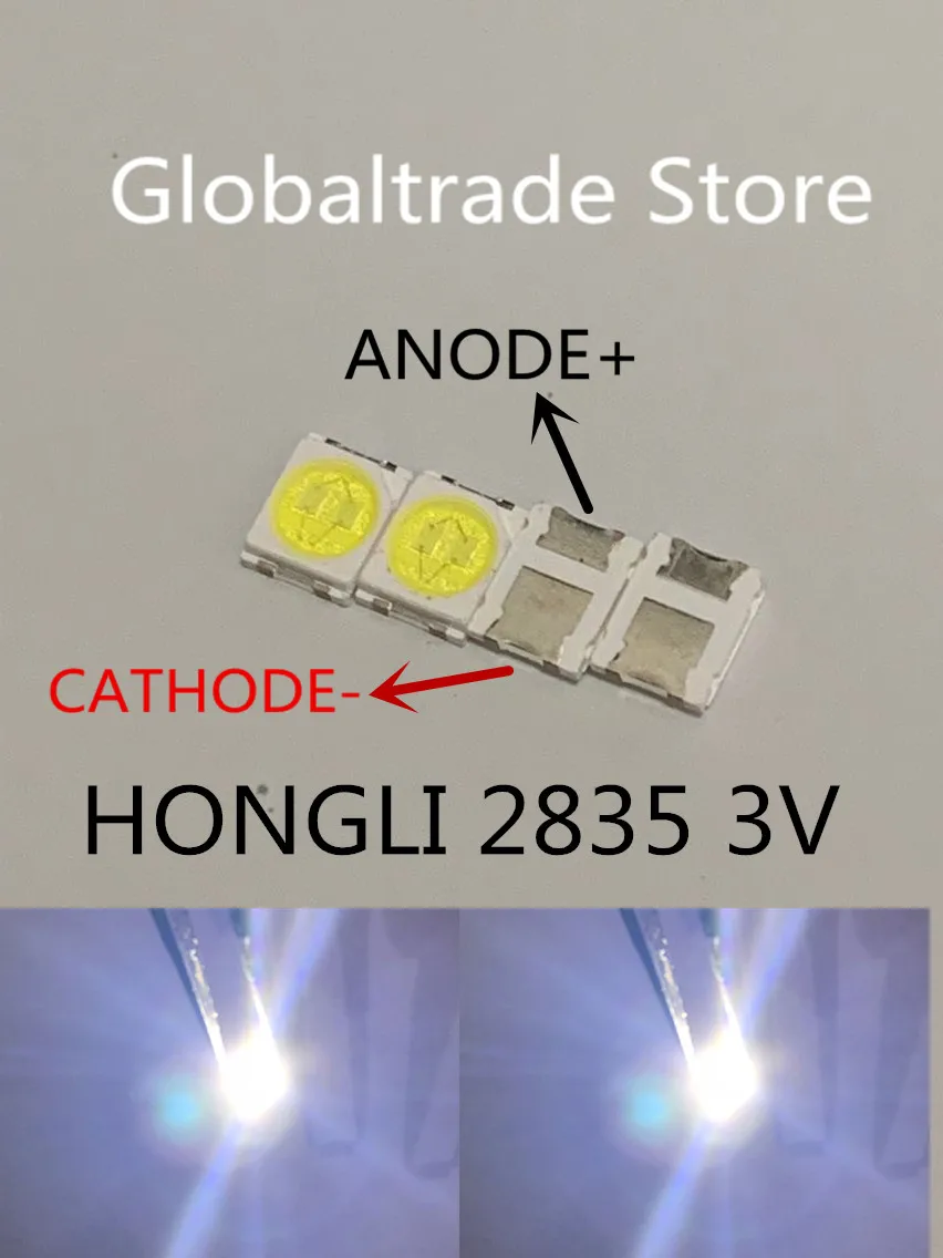 

4000pcs HONGLI TRONIC LED Backlight DOUBLE CHIPS 1210 3528 2835 1W 3V 100LM Cool white LCD Backlight for TV TV Application