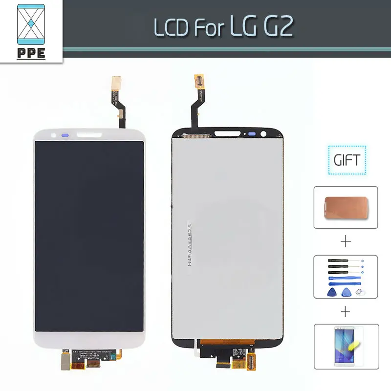 

Mobile Phone LCDs For LG G2 D800 F320 D805 D802 Display Assembly Touch Screen Digitizer Pantalla Replacement without frame