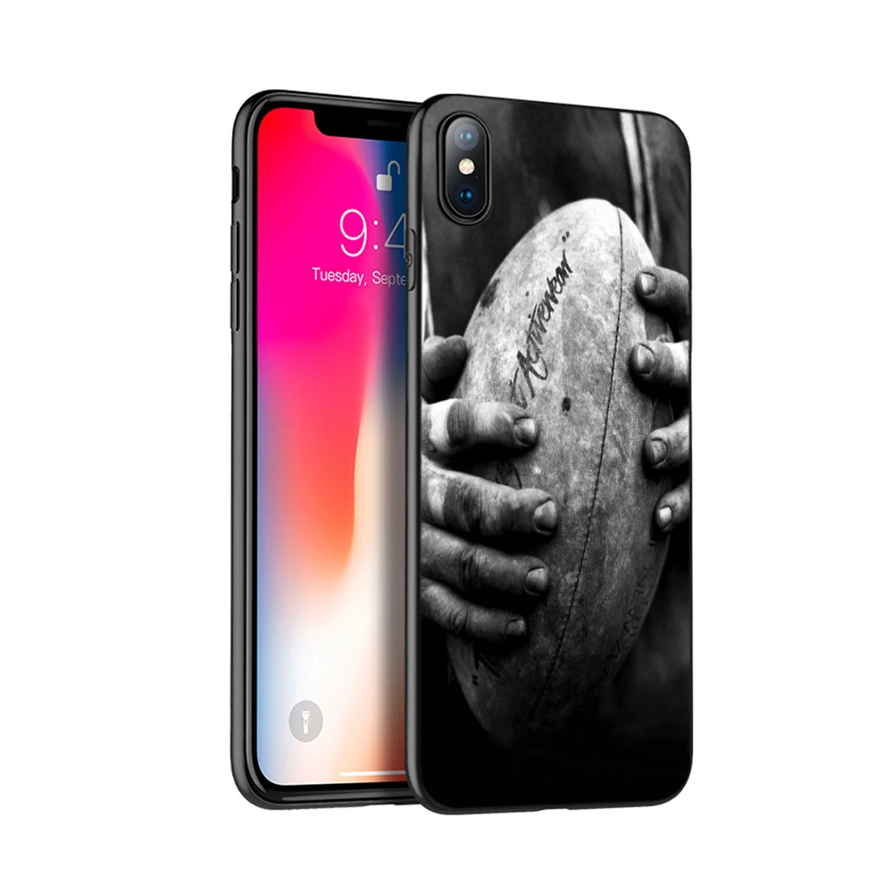 أسود tpu حالة ل iphone 5 5s se 6 6s 7 8 زائد x 10 حالة غطاء سيليكون ل iphone XR XS ماكس حالة كرة رجبي الرياضة أسود tpu حالة ل iphone 5 5s se 6 6s 7 8 زائد x 10 حالة غطاء سيليكون ل iphone XR XS ماكس حالة كرة رجبي الرياضة