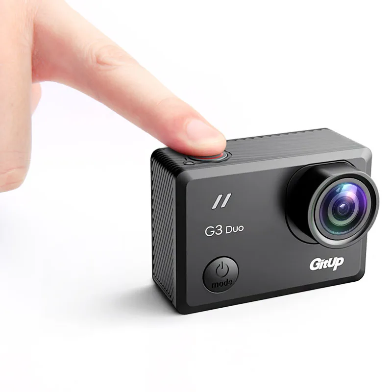 Gitup Git3 G3 Duo двойной Камера Pro упаковка 2 K HD, Wi-Fi, Водонепроницаемый Action Cam 2," ЖК-дисплей Сенсорный экран 90 градусов с пультом дистанционного управления gps Mic