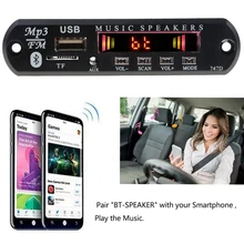 Автомобильный комплект громкой связи с Bluetooth, беспроводной fm-приемник, mp3-плеер, декодер, плата, USB 3,5 мм, музыкальный плеер, сделай сам, автомобильный динамик, модификация