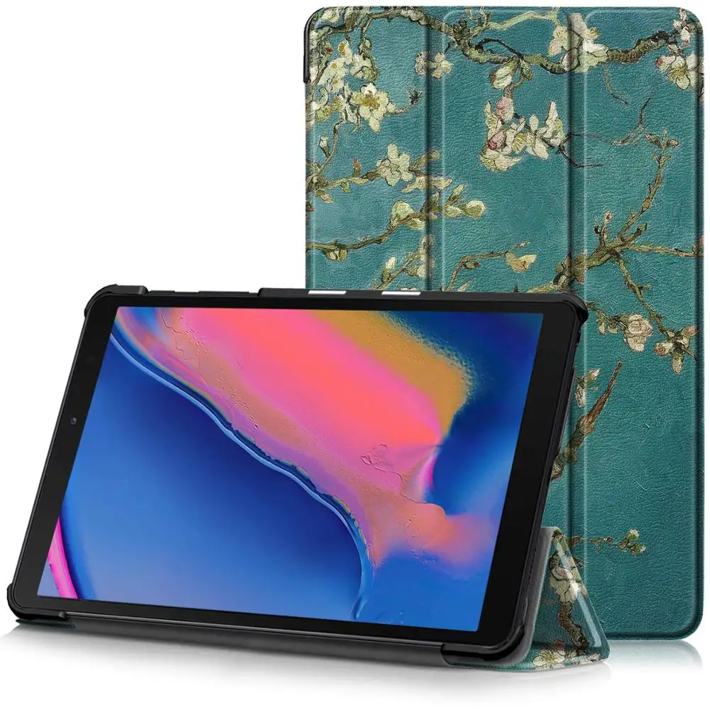 Чехол для Samsung Galaxy Tab A 8 0 дюймов 2019 с S Pen SM-P200 P205 умный чехол-подставка чехол