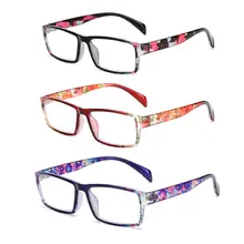 Анти-усталость HD очки для чтения для женщин цветок зеркало ноги диоптрий+ 1,0/+ 1,5/+ 2,0/+ 2,5/+ 3,0/+ 3,5/+ 4,0