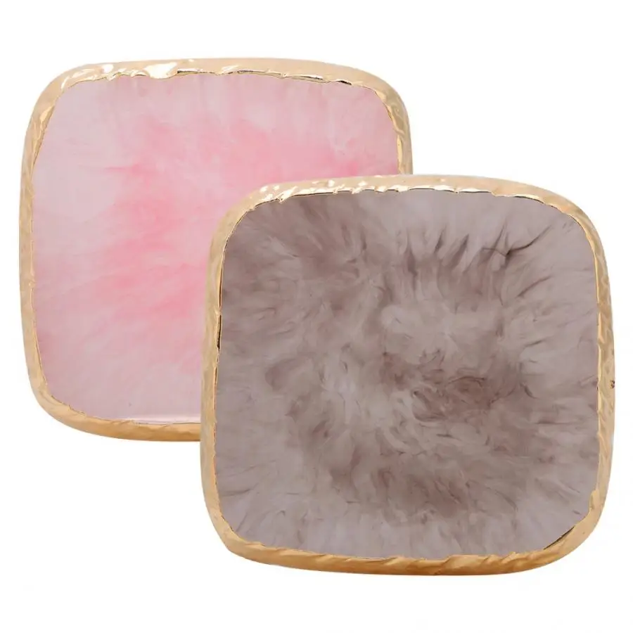 

Resin Square Nail Art Gel Polish Color Mixing Palette Tips Display Holder Manicure Tools