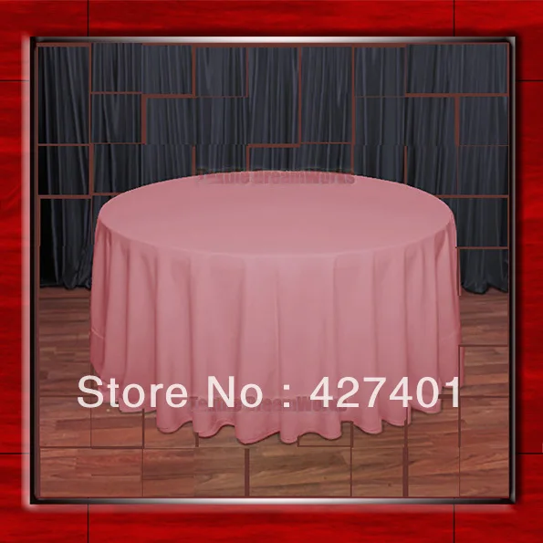 Горячая 10" R Dusty Rose 210GSM полиэстер Обычная Скатерть для свадебных мероприятий и вечерние украшения(Прямая с фабрики