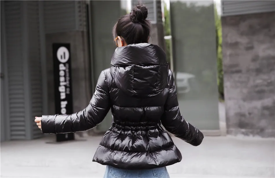 AYUNSUE Winter Coat Women Thick 90% White Duck Down Jacket Woman Hooded Korean Short Puffer Female Jacket JD-1701 KJ2668