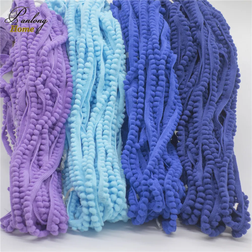 

Colorful pompom lace trims,gear/tooth Shape 1cm wide pom pom Tassel lace trimming,DIY sewing accessory for garment 20yds/lot