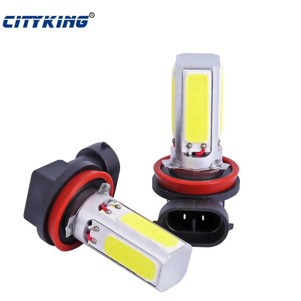 

Free Shipping 2 X Car Super Bright LED fog Lamp H11 H8 h7 h4 h16 COB Day Driving Head Light Fog Bulb White