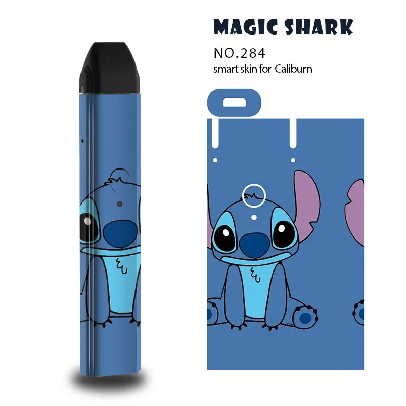 Magic Shark Dragon Ball Sun Wukong England China Pikachu Toroto Pokemon Sticker Case Full Wrap Film for Uwell Caliburn 262-287