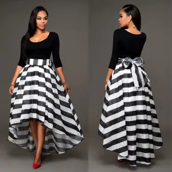 

New 2Pcs Women Autumn Sexy Evening Party Striped Dresses Long Sleeve Bow Cocktail Party Casual Maxi Long Dresses Clothing Sets