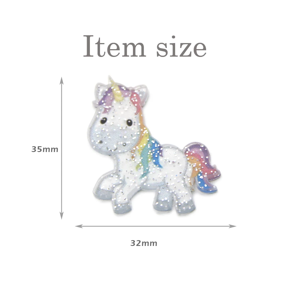 Cartoon Animal Transparent Glitter Planar Resin Acrylic For HairBow DIY Decoration Crafts Accessories 5pcs,5Yc6001 - Цвет: 1079371001