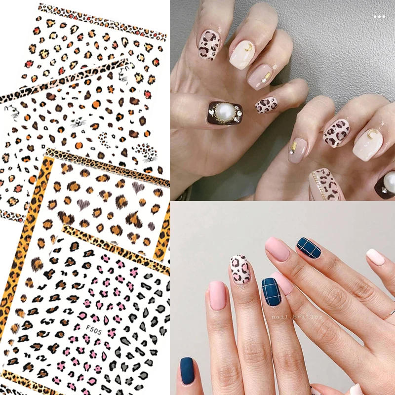 

1pcs 3D Super Thin Nail Sticker Tips Women Sexy Nail Art Adhesive Decals Manicure Leopard Print Tool Decoration Nail Wraps