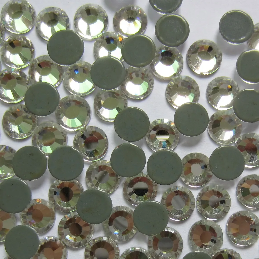 Одежда высшего качества кристально чистый и белый AB Стразы с прямой основой