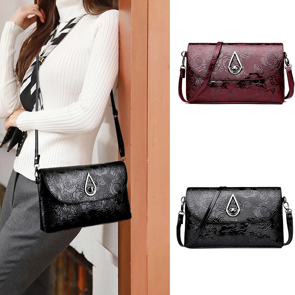 

Women Bag Fashion Flower Pattern Leather Crossbody Messenger Shoulder taschen women bolsa masculina sac femme bolsas de mujer