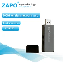 ZAPO 300Mbps Lan Adapter 2.4G WIFI USB 802.11n / g / b Беспроводная сетевая карта, встроенная в антенну для всех систем Windows Linux для Android
