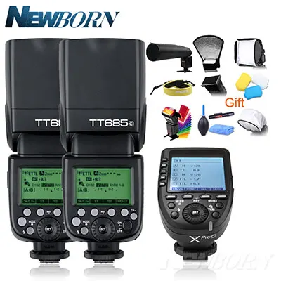 Godox TT685C ttl камера вспышка 2,4 ГГц Высокая скорость 1/8000s GN60+ Xpro-C ttl беспроводной передатчик для Canon Eos камера+ подарок - Цвет: kit 4