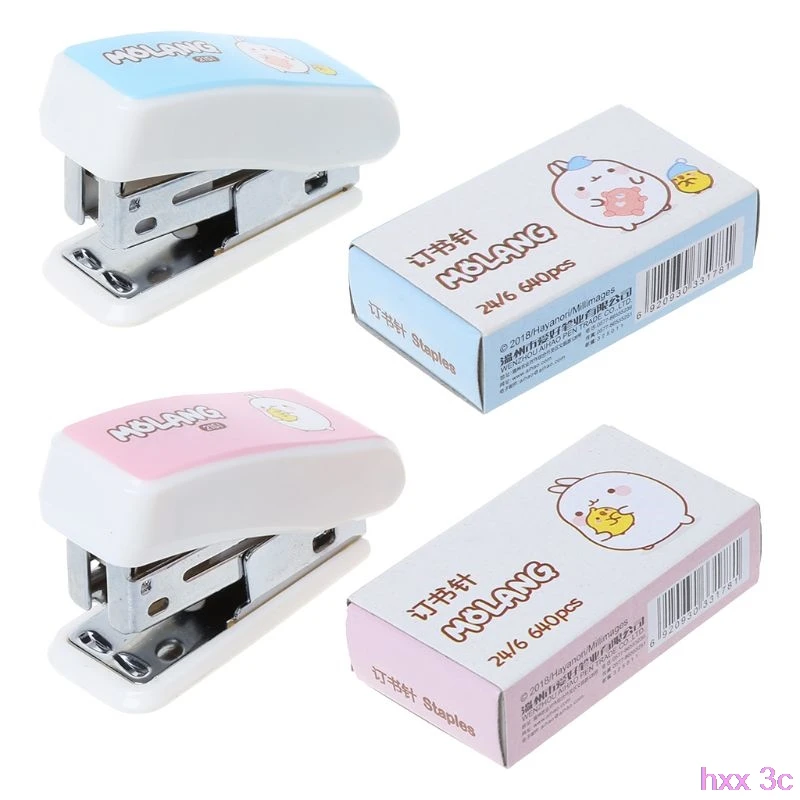 Mini Cute Rabbit Stapler Staples Set For Office Student School Supplies
