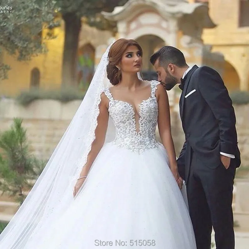 Sexy Backless White Tulle Lace Sweetheart Wedding Gowns Princess