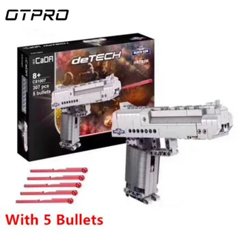 

Weapon Toy Gun Desert Eagle Model DIY Building Blocks Revolver Airsoft Pistol With Bullet Outdoor Game For Children Gift Boys to