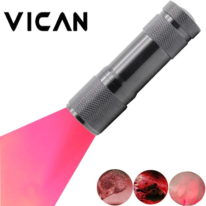 

9 led red flashlight for Watching Iguanas and Snakes, Hamsters and Hedgehogs at Night