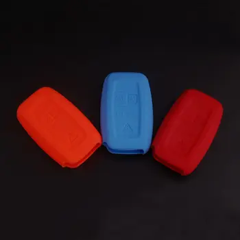 

Leather Silicone Key Cover Car Key Case Holder For LR4 Range Rover Smart Case Shell Fob 5Buttons Car Styling Auto Accessories