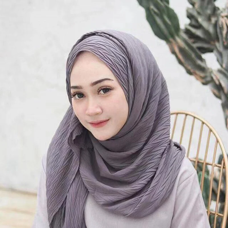 

New Muslim Hijabs Long Sarves for Women Chiffon Head Shawl Turkish Islamic Clothing Muslim Scarf Arabian Dubai Headscarf Wrap
