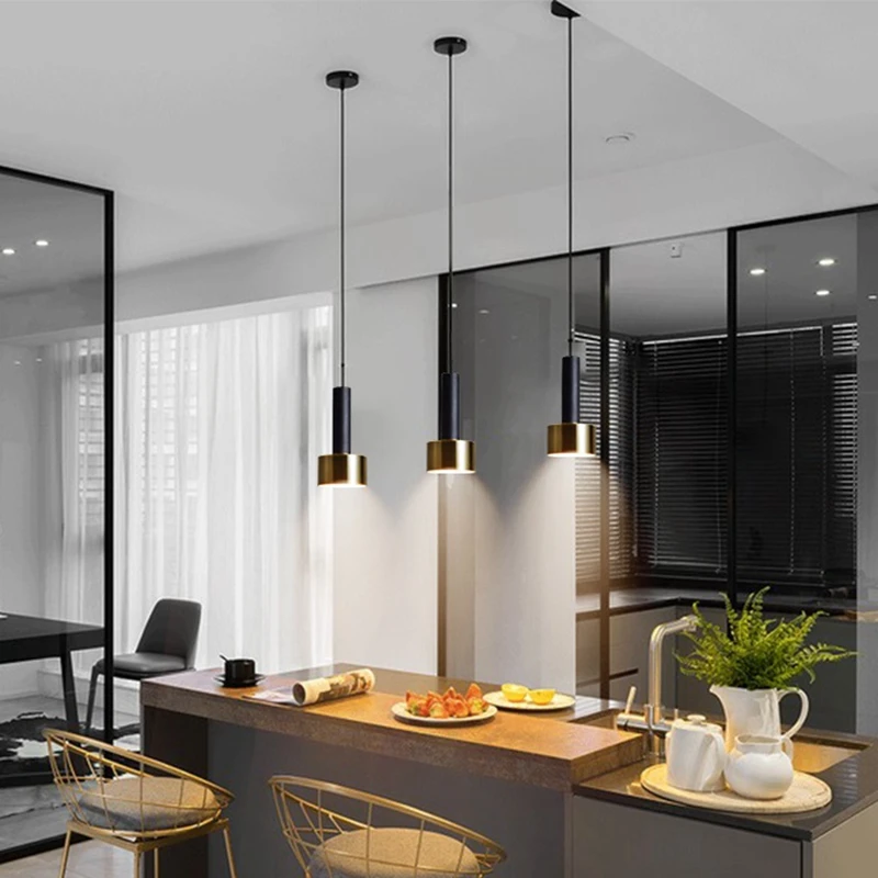  LukLoy Nordic Bedside Kitchen Island Pendant Light Modern Bedside Hanging Lamp LED Lighting Fixture - 32999544508