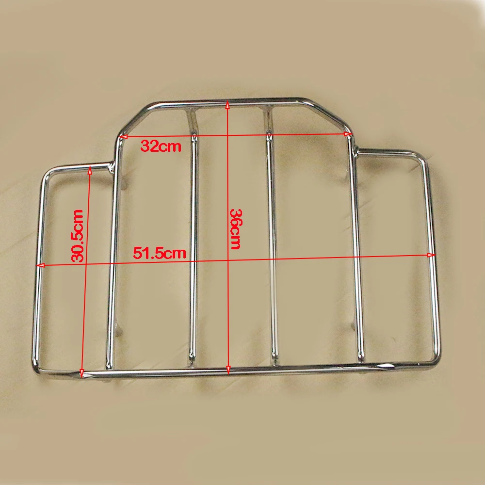 Motorcycle Chrome Trunk Luggage Rack Carrier Tour Pak Top Pack For Harley Touring Electra Glide Road King Street Glide 1984-