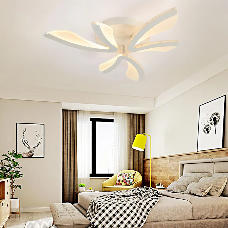 Современный светодиодный акриловый потолочный светильник, простая гостиная, столовая, спальня, домашнее освещение, AC-111V-240V
