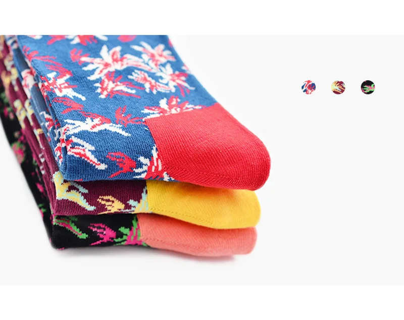 [COSPLACOOL] творческий счастливый Носки для девочек Для мужчин унисекс красочные цветы Новинка Носки для девочек хлопок Harajuku Забавный Носки