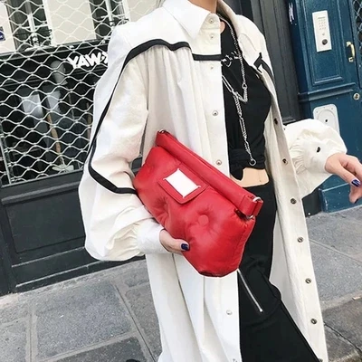 

New Winter Space Bale Handbag Woman Casual Space Cotton Totes Bag Down Feather Padded Lady Shoulder Crossbody Bag Clutch